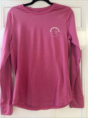 Vineyard Vines Pink Performance Long Sleeve Tee